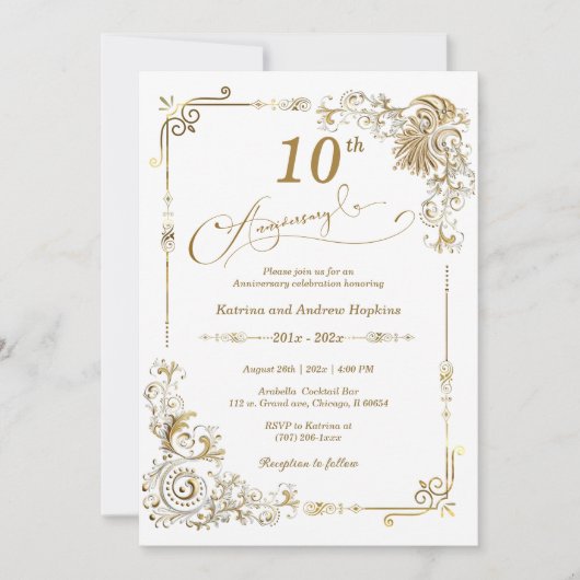 10-jähriges Jubiläum Einladung (Vorderseite)