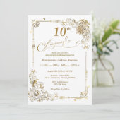 10-jähriges Jubiläum Einladung (Stehend Vorderseite)