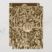 10-jähriges Jubiläum Einladung Vintages Design (Vorne/Hinten)