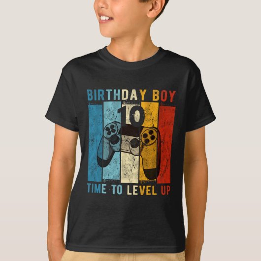 10-jähriges Junge 10-jähriges Jubiläum bis 10. Bir T-Shirt (Vorderseite)