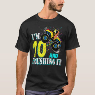 10-jähriges Mädchen 10. Geburtstag Monster Truck B T-Shirt