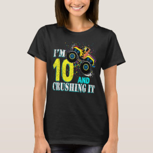 10-jähriges Mädchen 10. Geburtstag Monster Truck B T-Shirt