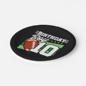 10-jähriges Party Thema 10. Geburtstag Junge Pappteller (Schrägansicht)