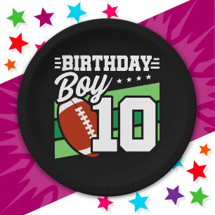 10-jähriges Party Thema 10. Geburtstag Junge Pappteller