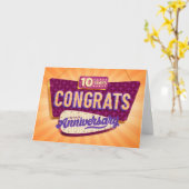 10-jähriges Retro-Signage für Mitarbeiter Karte (Gelbe Blume)