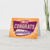 10-jähriges Retro-Signage für Mitarbeiter Karte (Vorderseite)