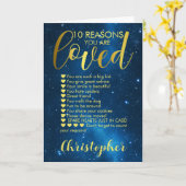 10. Jubiläum 10 Gründe für die Liebe Karte (Gelbe Blume)