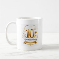 10. Jubiläum 10 Jahre Liebe Gold Design