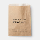 10. Jubiläum | 10 Wild Years Rustic Kraft Seed Geschenktütchen (Vorderseite)