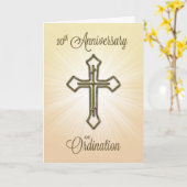 10. Jubiläum der Ordination, Gold Cross Karte (Gelbe Blume)