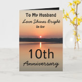 10. Jubiläum Husband Liebe Shines Bright Karte (Gelbe Blume)