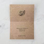 10. Jubiläum individuell anpassbare Elegant Floral Karte (Innenseite)