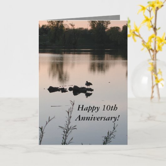 10. Jubiläum Karte (Gelbe Blume)