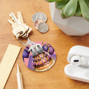 10. Jubiläum Kuchen Schlüsselanhänger