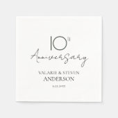 10. Jubiläum Minimal Napkins Serviette (Vorderseite)