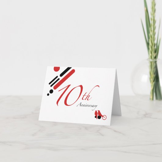 10. Jubiläum (Mod-Vögel) Karte (Vorderseite)