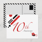10. Jubiläum (Mod-Vögel) Postkarte (Vorne/Hinten)