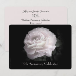 10. Jubiläum Party Pale Pink Rose Chic Blumenzaube Einladung