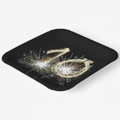 10. Jubiläum Party Sparklers auf Black Pappteller (Gewinkelt)