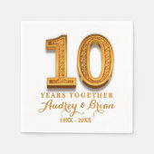 10. Jubiläum Personalisiert Serviette (Vorderseite)