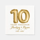 10. Jubiläum Personalisiert Serviette (Vorderseite)