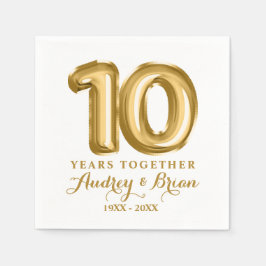 10. Jubiläum Personalisiert Serviette