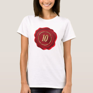 10. Jubiläum Rotwachs-Siegel T-Shirt