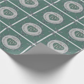 10./Jubiläum Silvery Gray Medallion Geschenkpapier (Ecke)