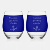 10. Jubiläum Trinkbehälter Set Stemless Weinglas Weinglas Ohne Stiel (Rückseite)