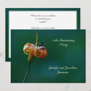 10. Jubiläumsfeier Gelbe Lilie Floral Einladung