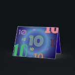 10. Jubiläumsgrinskarte Karte<br><div class="desc">Ein buntes Design zum 10. Jubiläum. Es ist mit 10 Jahren zusammen besetzt! Alles Gute zum Jubiläum! Vollständig editierbar.</div>