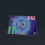 10. Jubiläumsgrinskarte Karte<br><div class="desc">Ein buntes Design zum 10. Jubiläum. Es ist mit 10 Jahren zusammen besetzt! Alles Gute zum Jubiläum! Vollständig editierbar.</div>