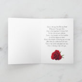 10. Jubiläumskarte für Ehemann mit rote Rose Karte (Innenseite)