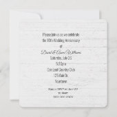 10. Jubiläumsschaden auf Holz Einladung (Rückseite)