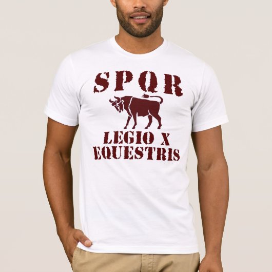 10 Julius Cäsar berühmter 10. römischer Legions-T T-Shirt (Vorderseite)