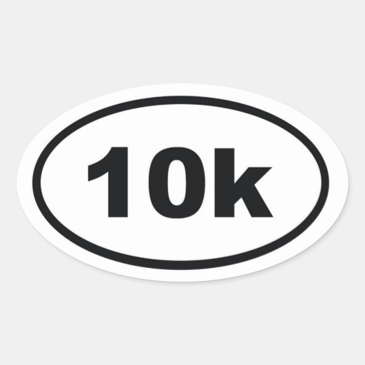 10 k ovaler aufkleber (Vorderseite)