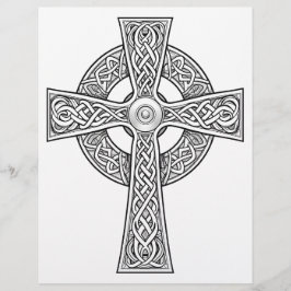 10 Keltische Kreuzfärberseiten Briefbogen