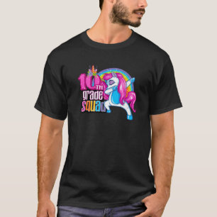 10. Klasse Squad Magisches Dabbing Einhorn Blütenz T-Shirt