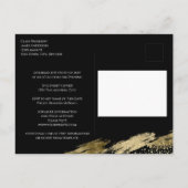10. Klasse Wiedersehen Black and Gold Elegante Pos Postkarte (Rückseite)