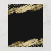 10. Klasse Wiedersehen Budget Gold Black Einladung (Rückseite)