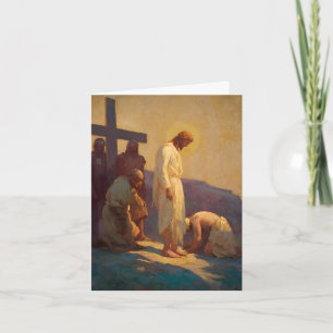 10. Kreuzwegstation - Jesus wird seiner Kleider be Karte