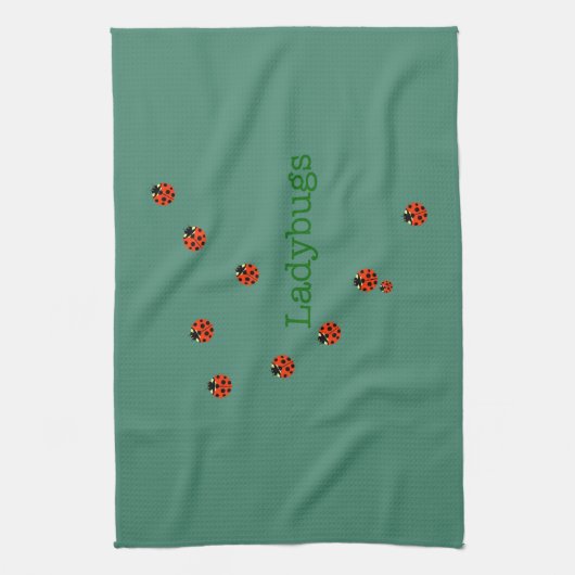 10 Ladybugs Geschirrtuch (Vertikal)
