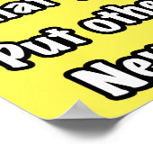 10 Lebensregeln (gelb) Poster (Ecke)