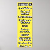 10 Lebensregeln (gelb) Poster (Vorne)