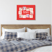 10 Liebe FotoCollage Leinwanddruck (Insitu (Schlafzimmer))