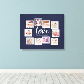 10 Liebe FotoCollage Leinwanddruck (Insitu (Holzboden))