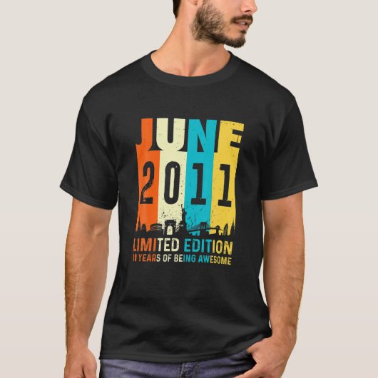 10 limitierte Ausgabe, hergestellt im Juni 2011 10 T-Shirt (Vorderseite)