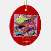 10 Lords ein Springen Keramikornament (Rechts)