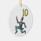 10 Lords ein Springen Keramikornament (Rechts)