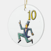 10 Lords ein Springen Keramikornament (Links)